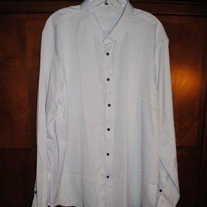 NEW IN PACKAGE SZ XXL(44) MEN'S LONG SLEEVE DRESS SHIRT WHITE